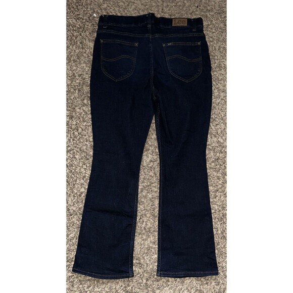 Lee High Rise Slim Fit Boot Cut Women’s 14P Dark  Wash Denim Jeans - Picture 3 of 10
